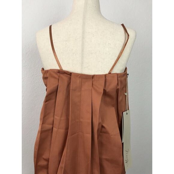 Max Azria Pleated Bodycon Tank Dress Rust - Picture 10 of 12